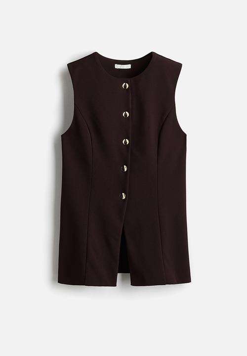 H&M - Ponte di roma waistcoat - dark brown