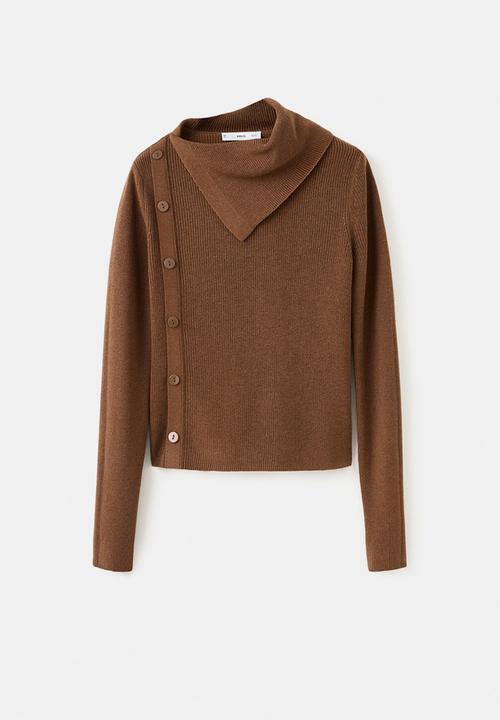 MANGO - Sweater cuiner - dark brown