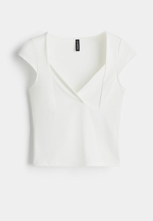 H&M - Cap-sleeved top - white