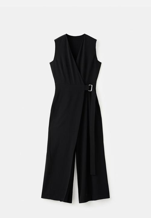 MANGO - Jumpsuit terry - black
