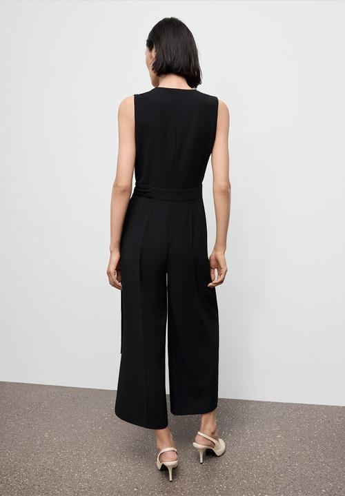 MANGO - Jumpsuit terry - black