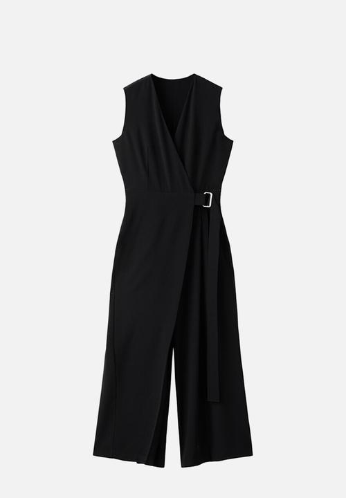 MANGO - Jumpsuit terry - black