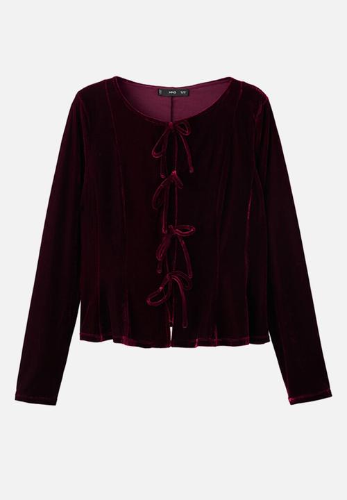 MANGO - Blouse xaranja - dark red