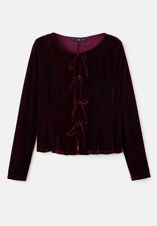 MANGO - Blouse xaranja - dark red