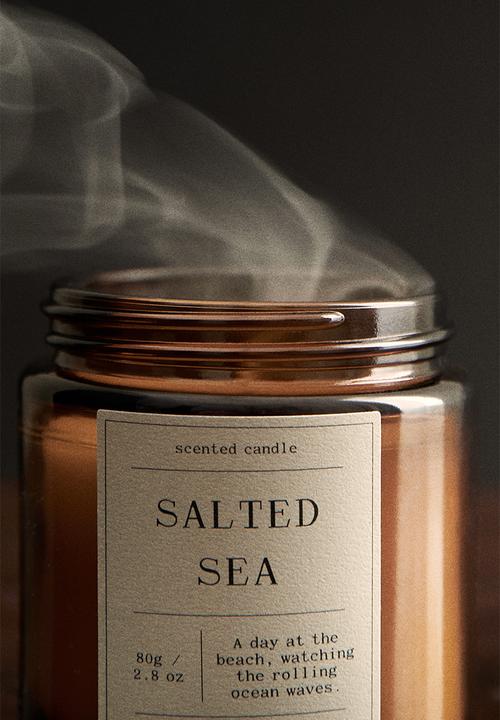 H&M - Small scented candle in glass holder - salted sea