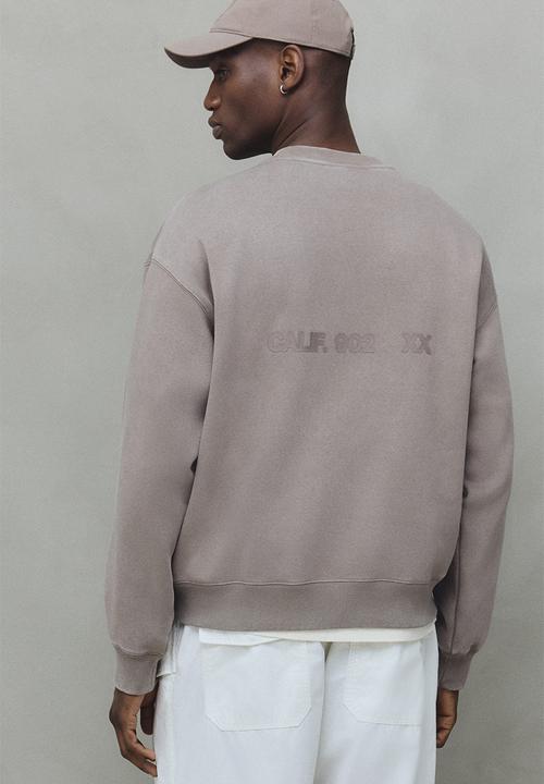 H&M - Loose fit printed sweatshirt - beige