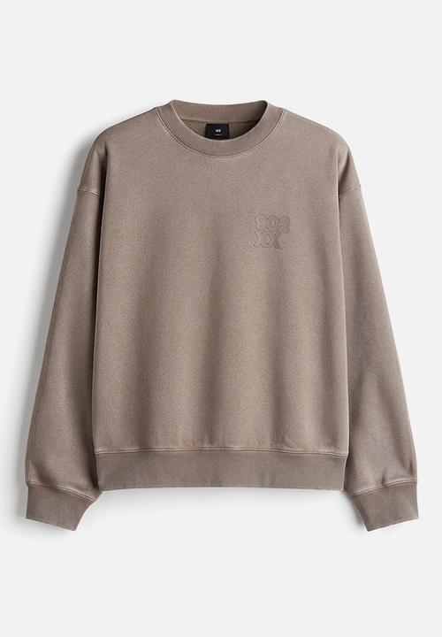 H&M - Loose fit printed sweatshirt - beige