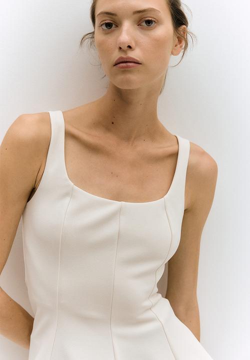 H&M - Peplum vest top - light beige 
