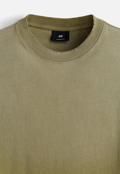 H&M - Oversized fit t-shirt - green & ombre