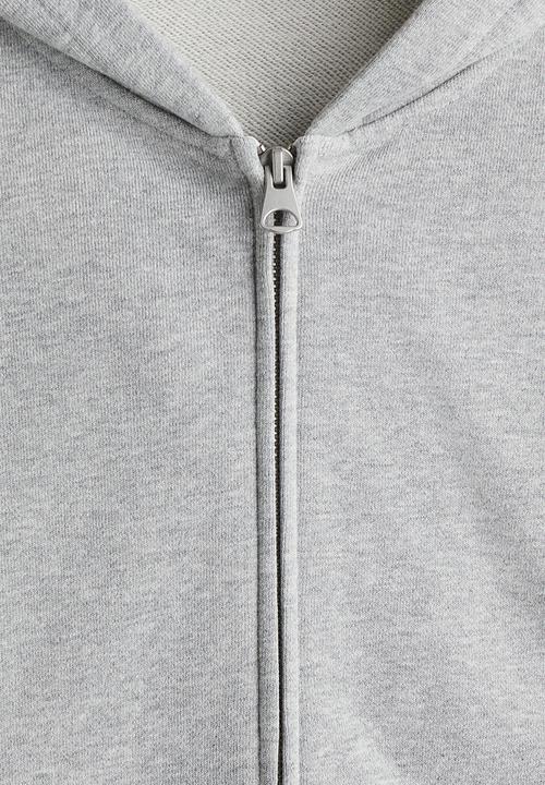 H&M - Oversized fit zip-through hoodie - grey
