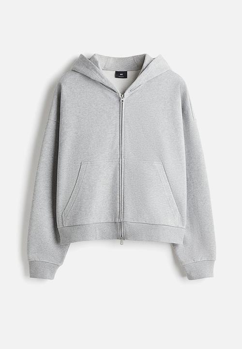H&M - Oversized fit zip-through hoodie - grey