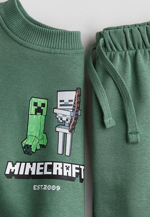 H&M - 2-Piece sweatshirt set - green minecraft