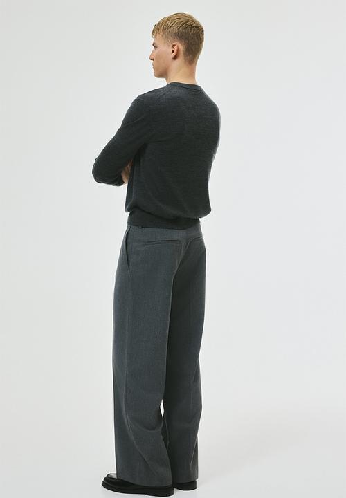 H&M - Loose fit tailored trousers - dark grey
