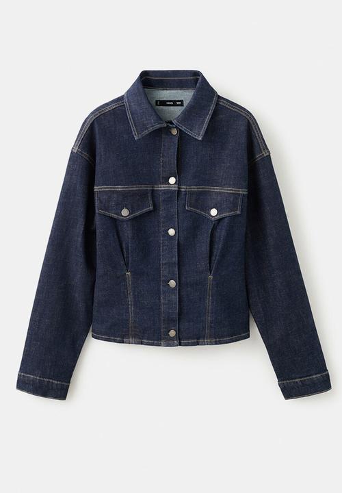 MANGO - Jacket flor - open blue