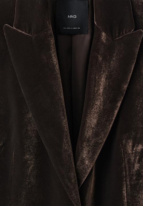 MANGO - Blazer combi - dark brown