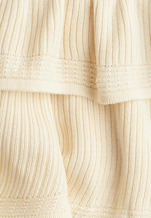 H&M - Rib-knit dress - light beige 