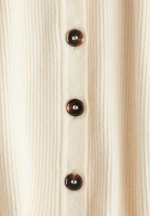 H&M - Rib-knit cardigan - cream 