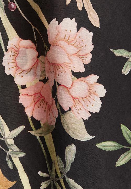H&M - Voluminous skirt - black floral 
