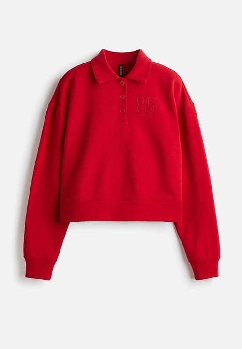 H&M - Loose-fit polo shirt - bright red/85 