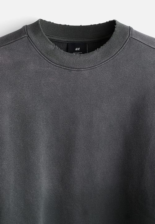 H&M - Oversized fit washed sweatshirt - grey ombre
