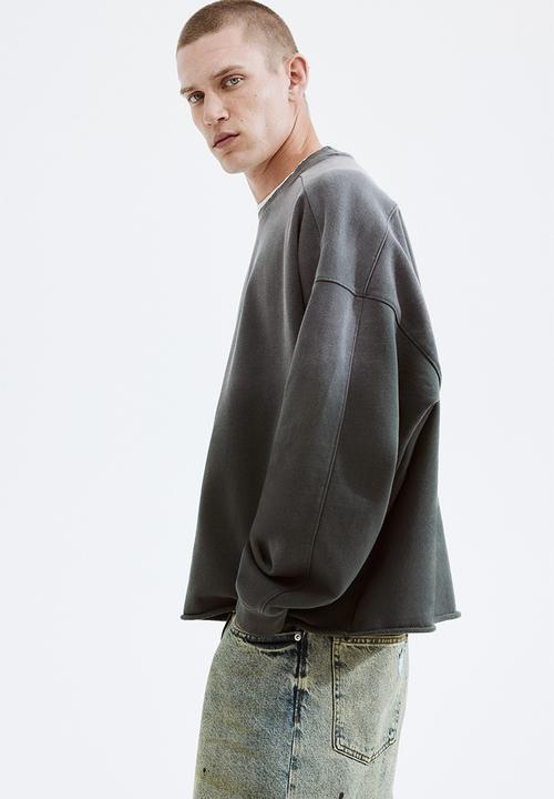 H&M - Oversized fit washed sweatshirt - grey ombre