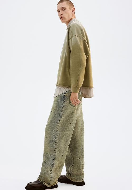 H&M - Oversized fit washed sweatshirt - green