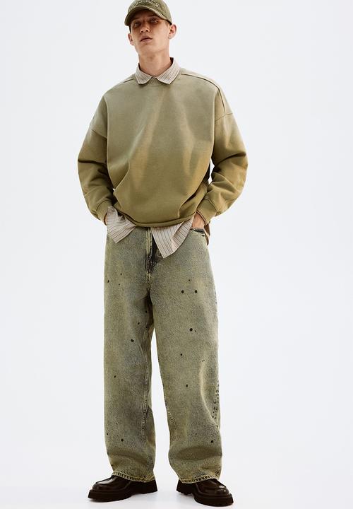 H&M - Oversized fit washed sweatshirt - green