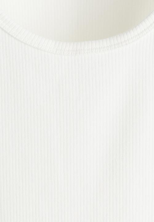H&M - Slim fit ribbed vest top - white