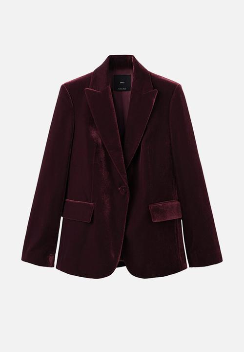 MANGO - Blazer combi - dark red