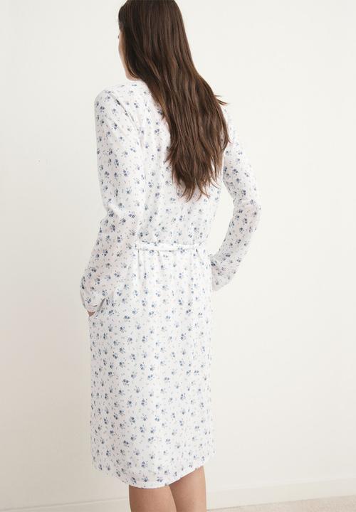 MANGO - Dressing gown ario- white