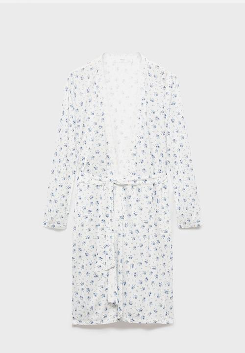 MANGO - Dressing gown ario- white