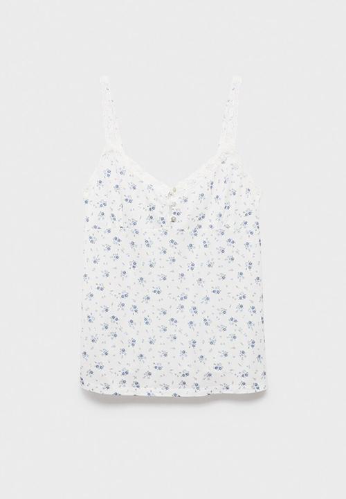 MANGO - Pyjama top ario- white