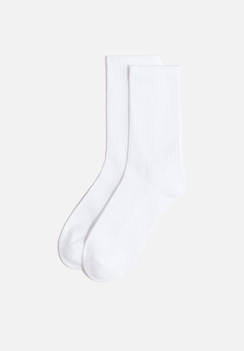 H&M - 5-Pack socks with lycra® - white