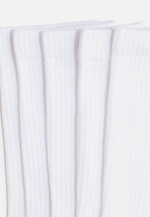 H&M - 5-Pack socks with lycra® - white