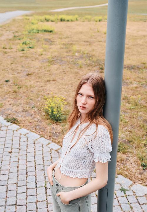H&M - Pointelle-knit top - white