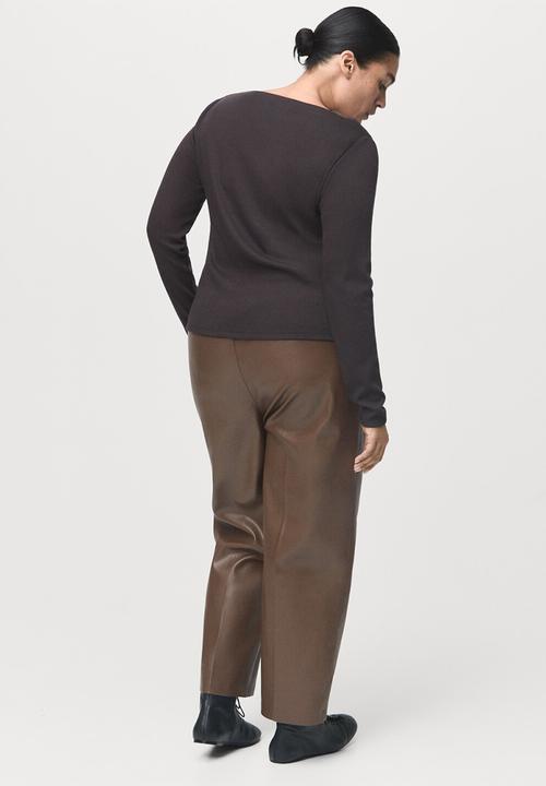 MANGO - Trousers apple - medium brown