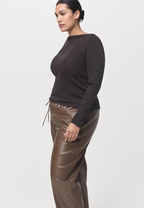 MANGO - Trousers apple - medium brown