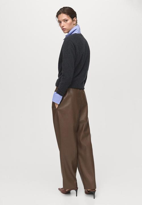 MANGO - Trousers apple - medium brown