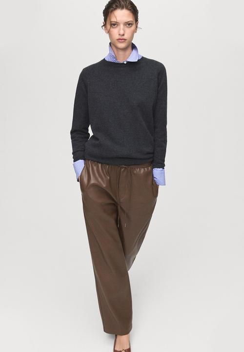 MANGO - Trousers apple - medium brown