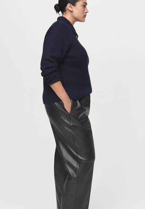 MANGO - Trousers apple - black