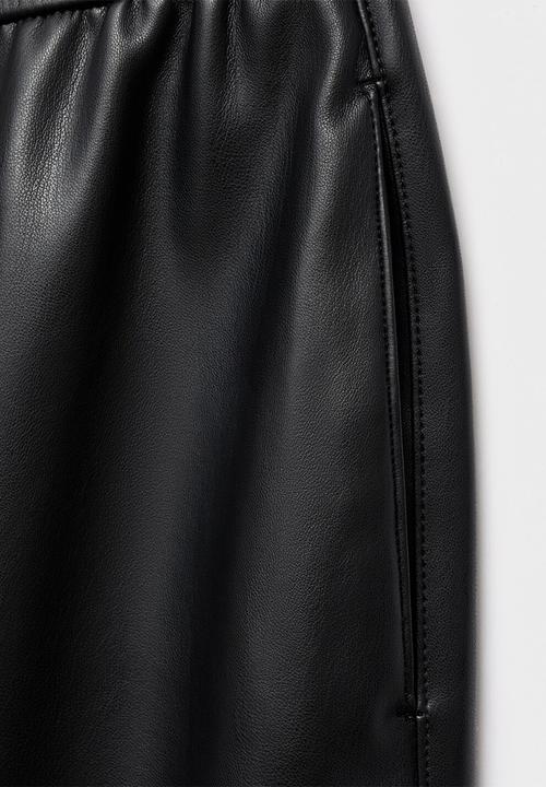 MANGO - Trousers apple - black