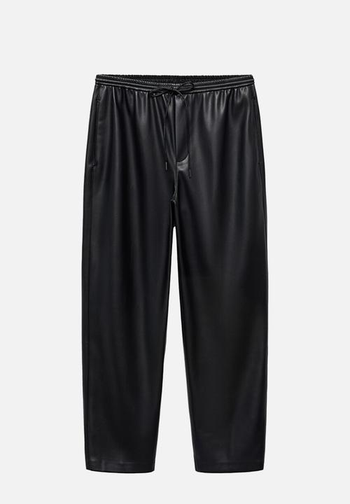 MANGO - Trousers apple - black