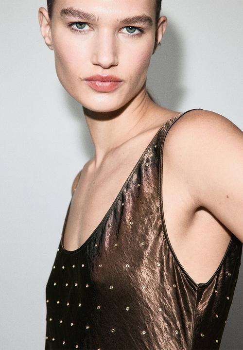 MANGO - Dress pride - brown