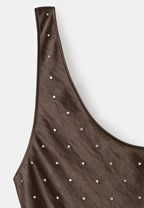 MANGO - Dress pride - brown