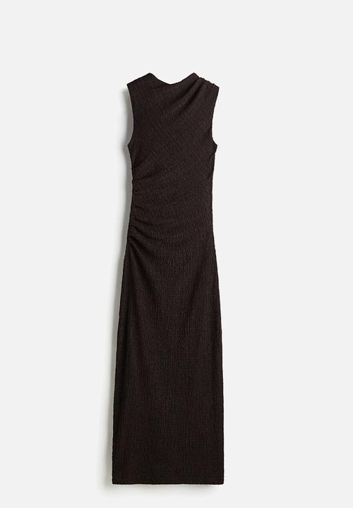 H&M - Draped maxi dress - dark brown 