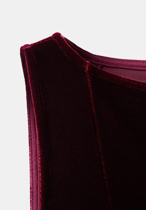 MANGO - Dress xdolly - dark red