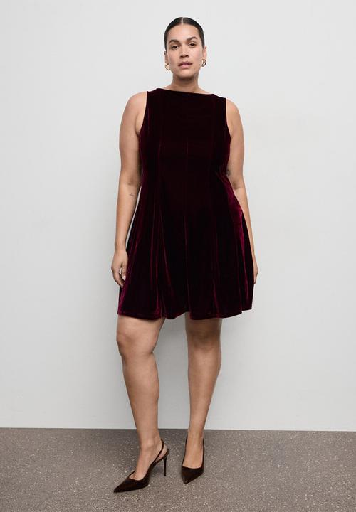 MANGO - Dress xdolly - dark red
