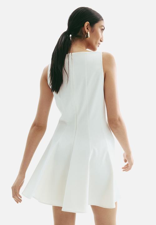 H&M - Flared-skirt dress -  cream