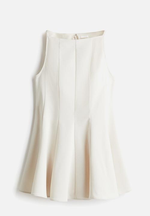 H&M - Flared-skirt dress -  cream