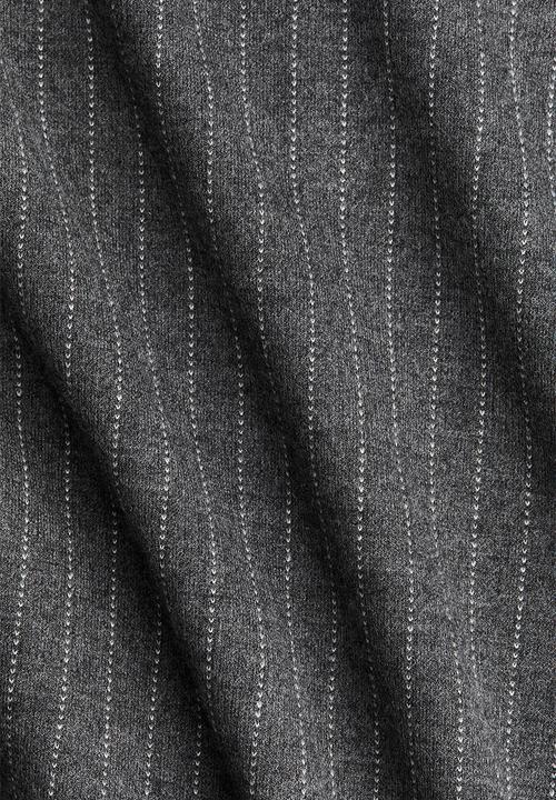 H&M - Draped belted dress - dark grey pinstriped